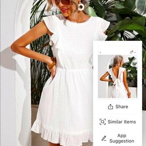 White ruffle summer dress